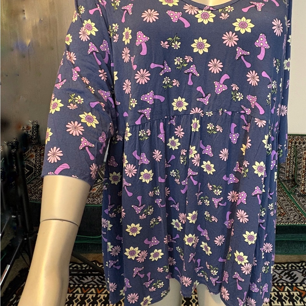 NWT Rue21: Floral Navy Women's Mini Dress - Picture 4 of 12